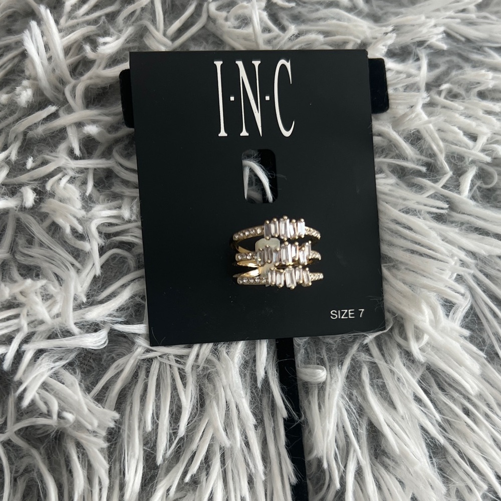 INC International Concepts Gold and White Women's Ring
